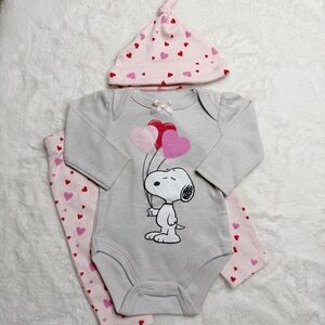 Peanuts Valentine Snoopy Hearts Set